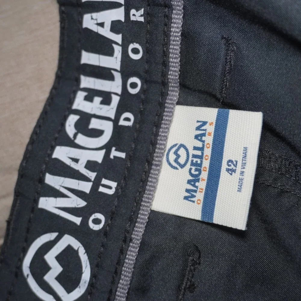 Magellan Outdoor Mens Khaki And Black Bundle (2) Fishing Cargo Shorts Size 42